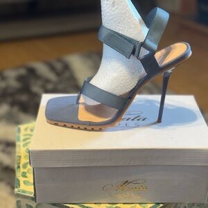 Elegant Denim Stiletto Sandals
